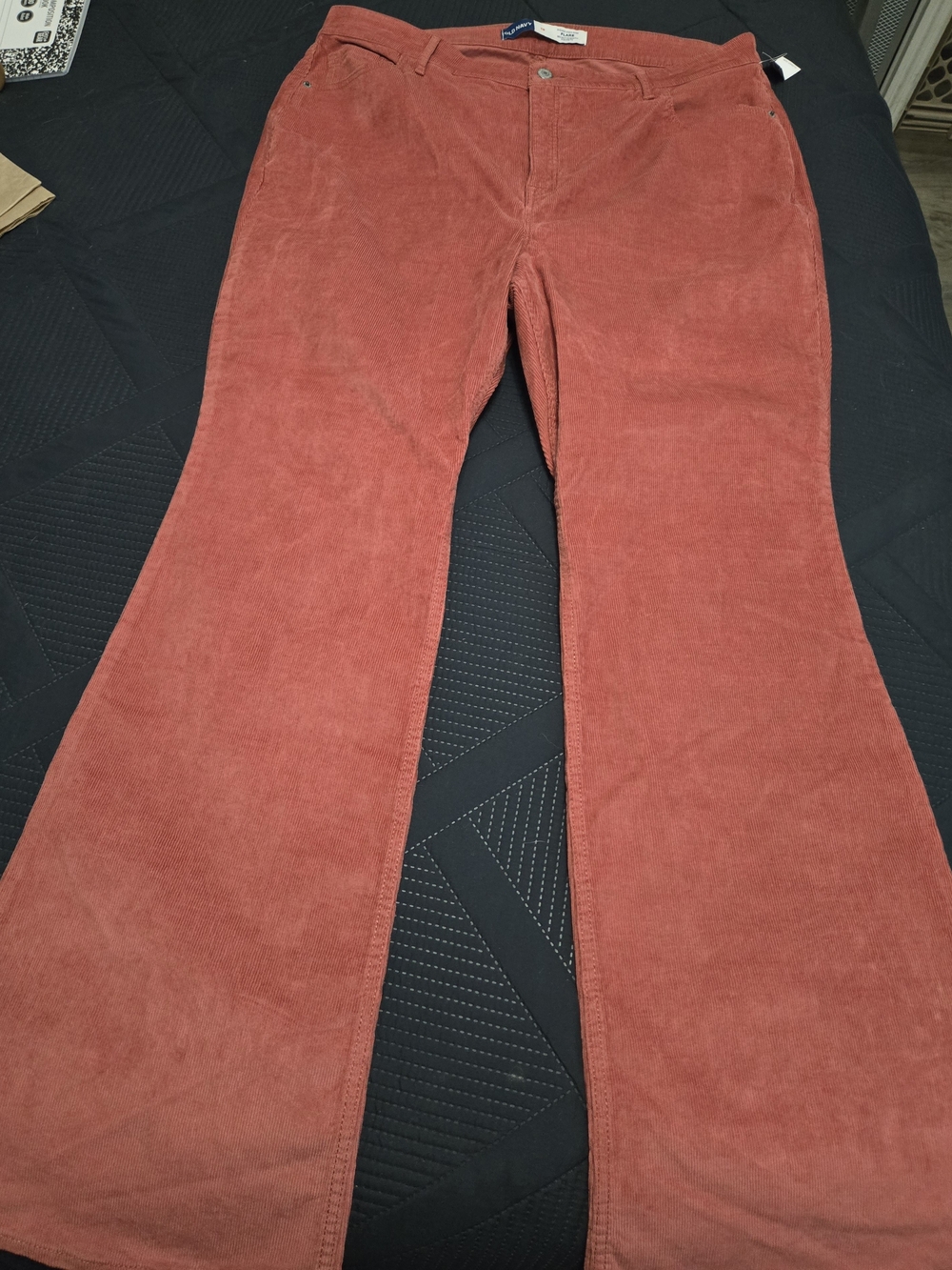 Old Navy Women's Corduroy Flare Pants in Terracotta Size 18 NWT